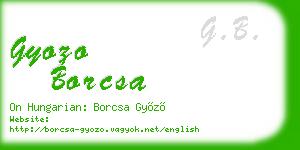 gyozo borcsa business card